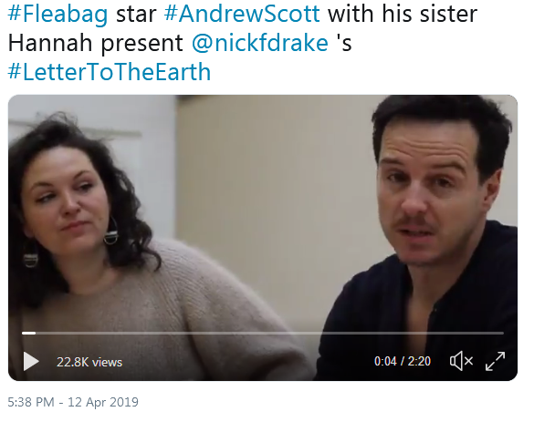 Nick Drake poem performed by Fleabag's Andrew Scott